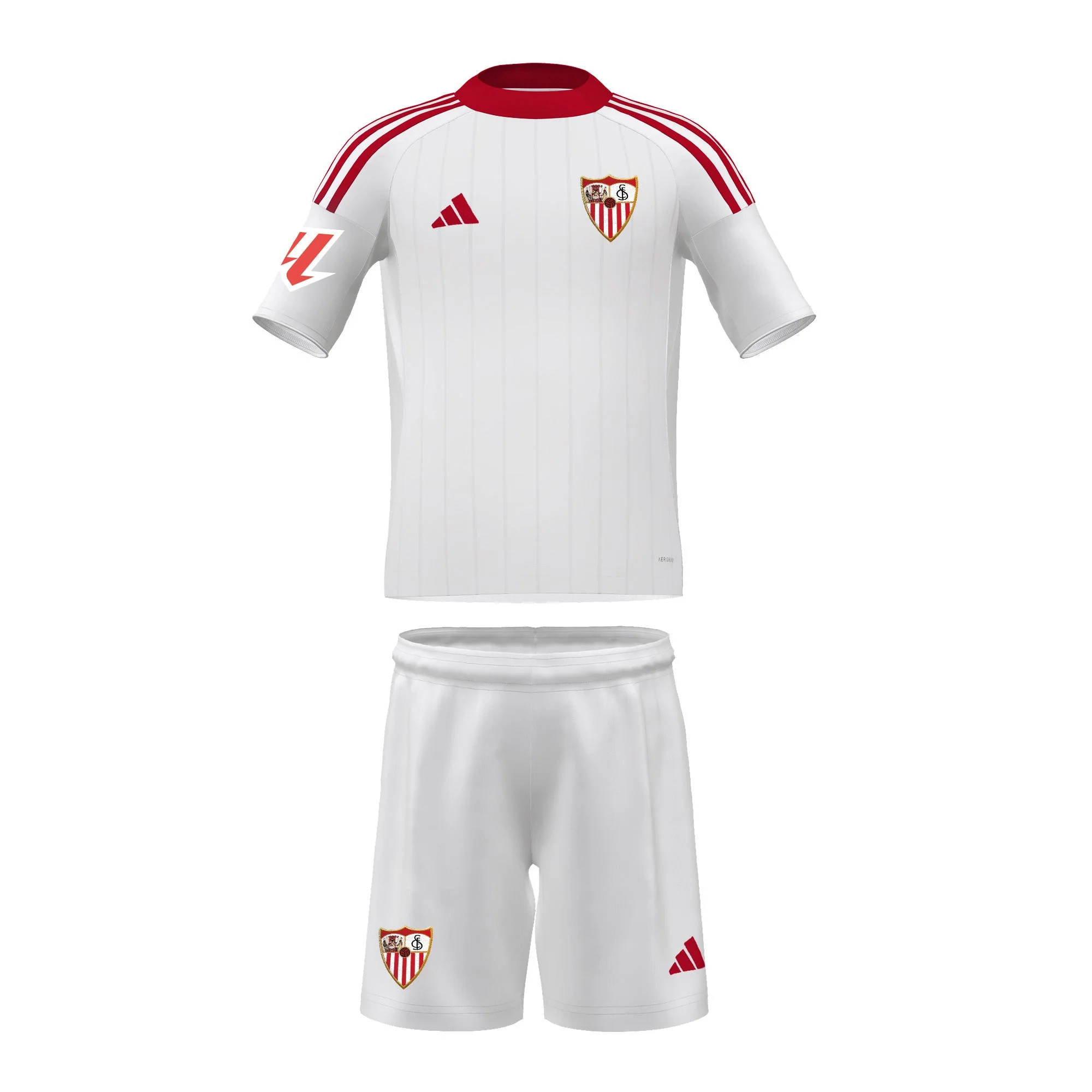 Personalización para Conjunto infantil 1ª Sevilla FC 25/26 blanco 2-3 a / White