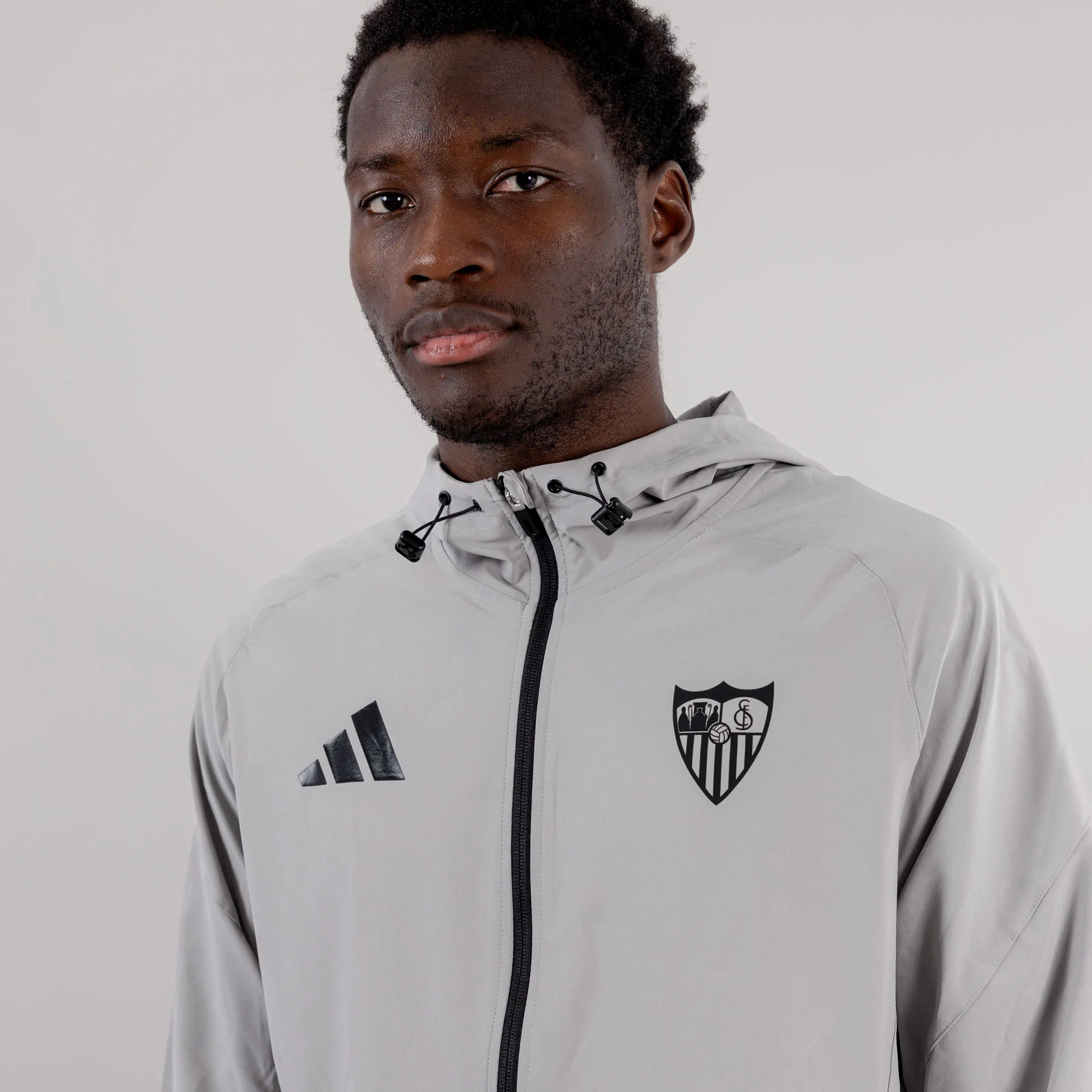 Sudadera adulto con capucha Sevilla FC gris - Image 5