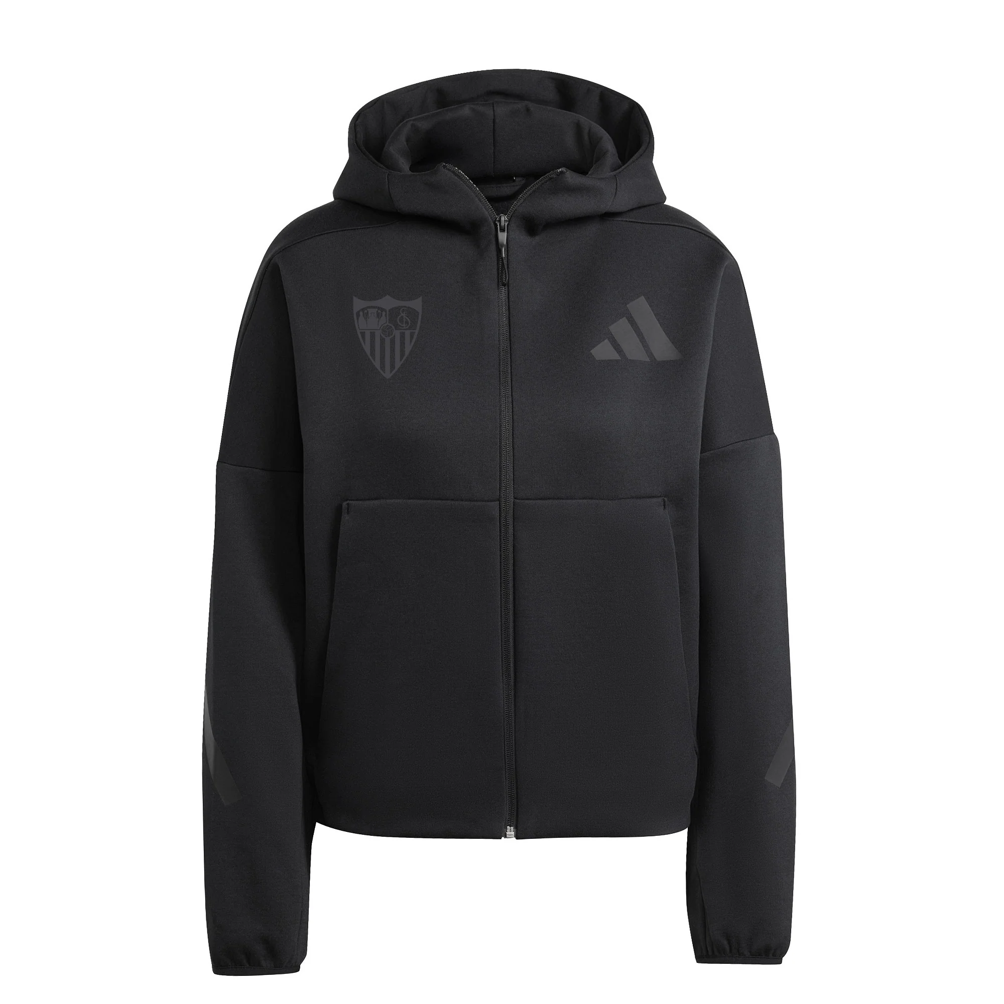 Sudadera mujer con capucha Sevilla FC negra